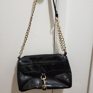 Black patent leather purse